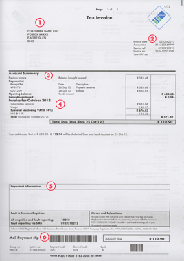 Invoice Page 1